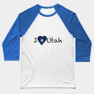 I Love Utah Baseball T-Shirt